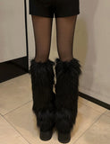 Wolf Fur Leg Warmers