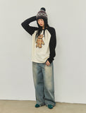 CHECK CAT Vintage Raglan Long Sleeve T-Shirt