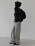 Cable Two-Way Knit Hood Zip-Up
