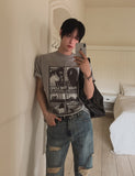 Freeze Overfit Printing Short Sleeve T-shirt