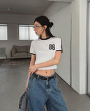 88 line crop short sleeve