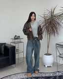 Rosa Boat Neck Ribbed Long Sleeve Tee