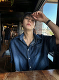 Pocket brush half shirt