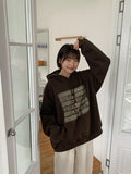 [unisex] Pikuyo printing brushed over hoodie