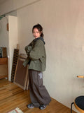 Ranbe Windbreaker Over Bomber Jacket