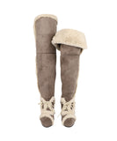 Asym Shearling Wedge Boot