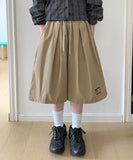 [Unisex] Foam Embroidered Cotton Bermuda Pants