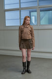 Minimal Crop Vegan Leather Jacket