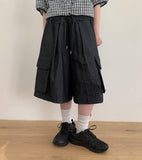 [unisex] Chanu Raw Denim Bermuda Cargo Pants
