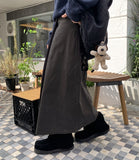 Keden Banding Peach Fuzz Wrap Skirt