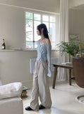 Bencho Cool Nylon Refrigerator Chalang Banding Long Wide Pants