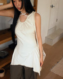 Beta shirring halter sleeveless one piece