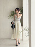 Deflin Stripe Sleeveless One Piece