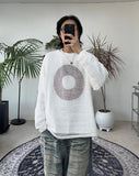 Kudeu mesh long sleeve knit