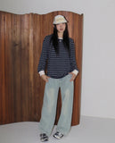 Tcoin Pintuck Wide Cotton Pants