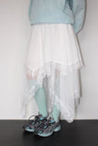 UNBAL LACE LONG SKIRT