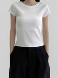 Herty Basic Cap Sleeve Short Sleeve Tee