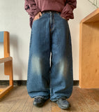 Unidy Washing Balloon Wide Denim Pants