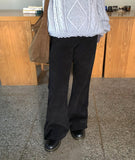 Hano Layered Brushed Bootcut Banding Pants