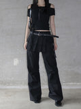 See-through cowl neck hood sleeveless