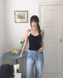 Donto color matching lace sleeveless