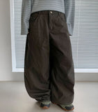 Hyakko Stripe Cotton Wide Pants