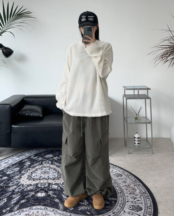 【SATIIIZ】Kyrem Peach Balloon Cargo Pants SATIIIZ (サティーズ) - キレムピーチバルーンカーゴパンツ