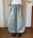 [unisex] Linmus Banding Linen Balloon Wide Pants