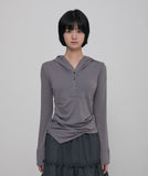 Asymmetrical Draped Hoodie