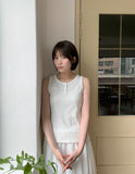 Tintree ribbed button sleeveless