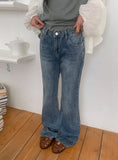 Gaku Basic Semi-Wide Bootcut Denim Pants