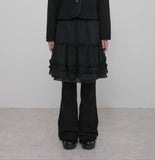 Layered Ruffle Skirt Pants