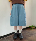 Nelk Banding Cargo Denim Bermuda Pants