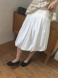 Neva Shirring Balloon Midi Skirt