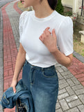 Rebeulri Round Shirring T-Shirt