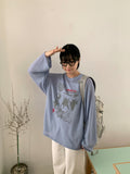 [unisex] Seido Summer Cat Printing Over Knit