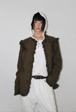 (WOOL) FRINGE POCKET TWEED JACKET