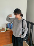 Kojiu Round Ribbon Knit Cardigan