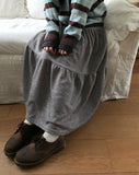 Buren Bocashi Long Flare Skirt