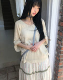 Mi Kim Roll-Up Three Quarter T-Shirt