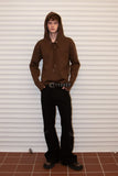 eyelet waffle hoodie