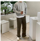 Corduroy Pintuck Semi-Wide Pants