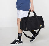 Flower Smile Embroidery Duffle Bag