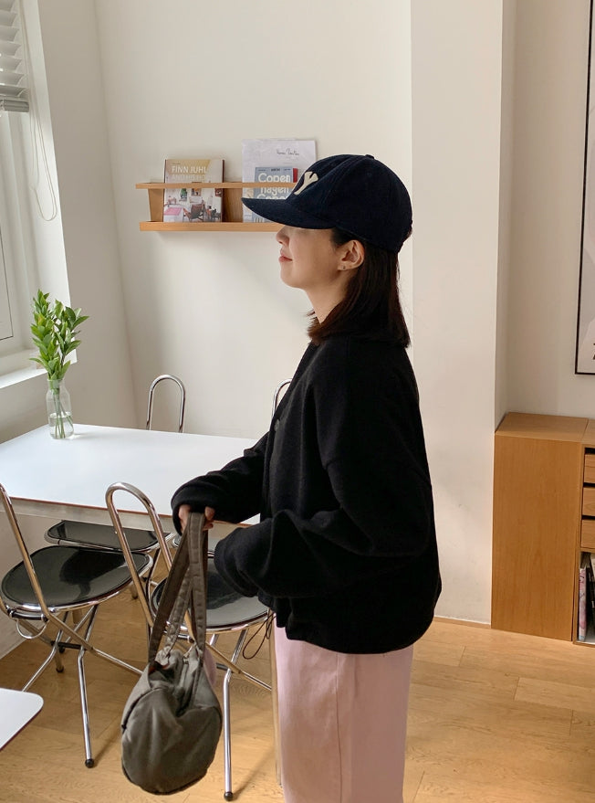 【BAON】[unisex] Nebeon String Over Knit Cardigan BAON (バオン) - [男女兼用]ネボンストリングオーバーニット