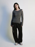 CUT OFF LS KNIT