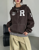 Solid Patch Stitch Two-Way Work Jacket