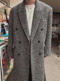 [LANARCH] Cashmere Boucle Double-Breasted Long Coat