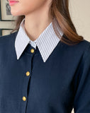 Ebon Shirt Layered Cardigan