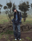 [U-DENIM] Summer ripped jeans wide denim pants