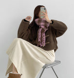 Soft Check Balaclava Muffler